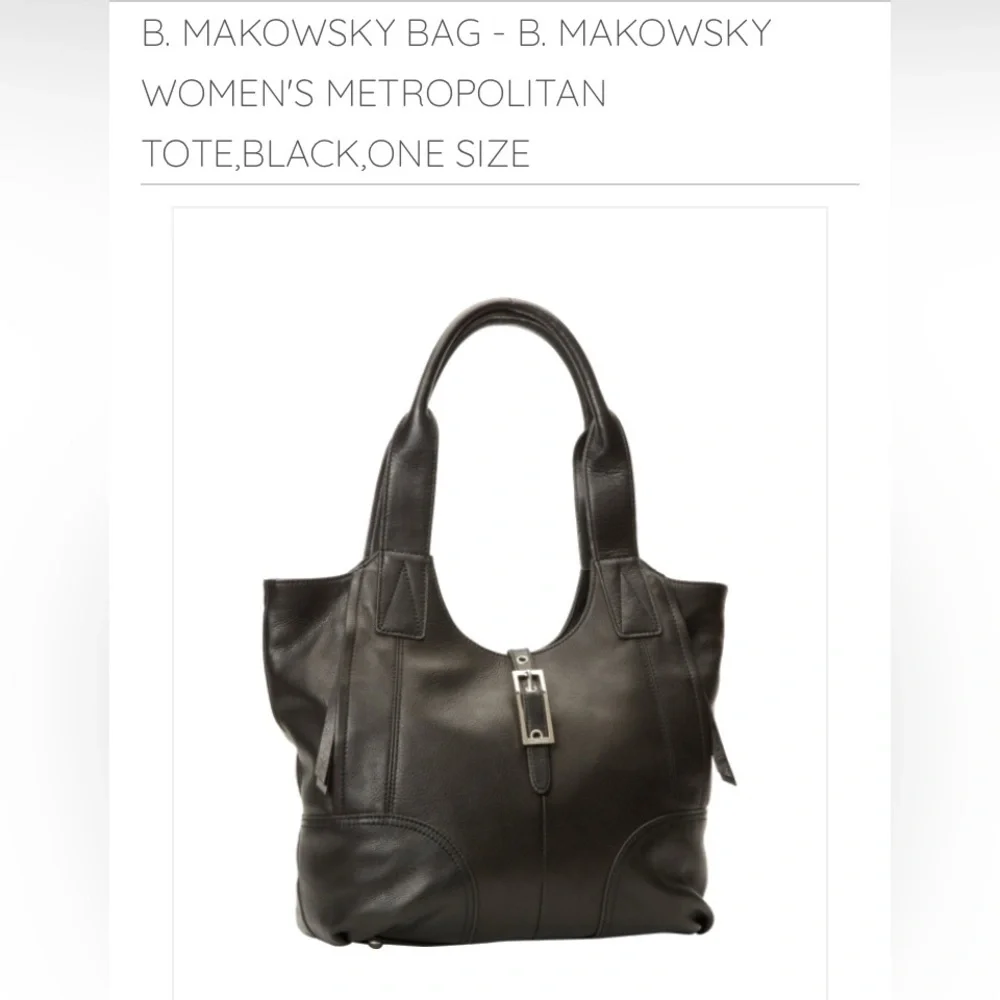 B Makovsky leather shoulder bag,black/gray with silver hardware, animal print